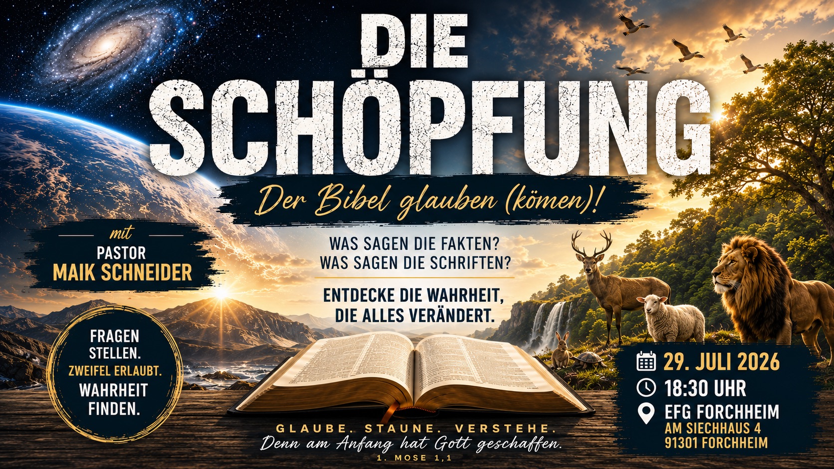 Seminar - die Schöpfung 29.07.2026 